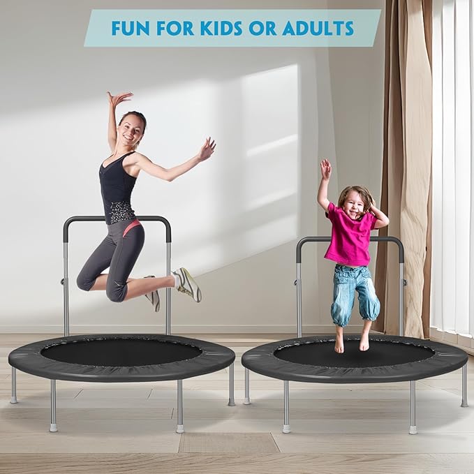 Mini Trampoline for Kids, Indoor Toddler Trampoline with Handle, Child Small Rebounder Trampoline for Indoor and Outdoor Use