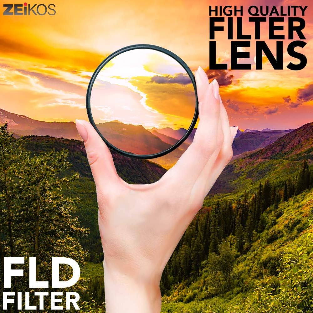 Zeikos 67MM 67MM (ZE-FLK67) Photo Professional Photography Filter Kit (UV, CPL Polarizer, FLD) for Camera Lens