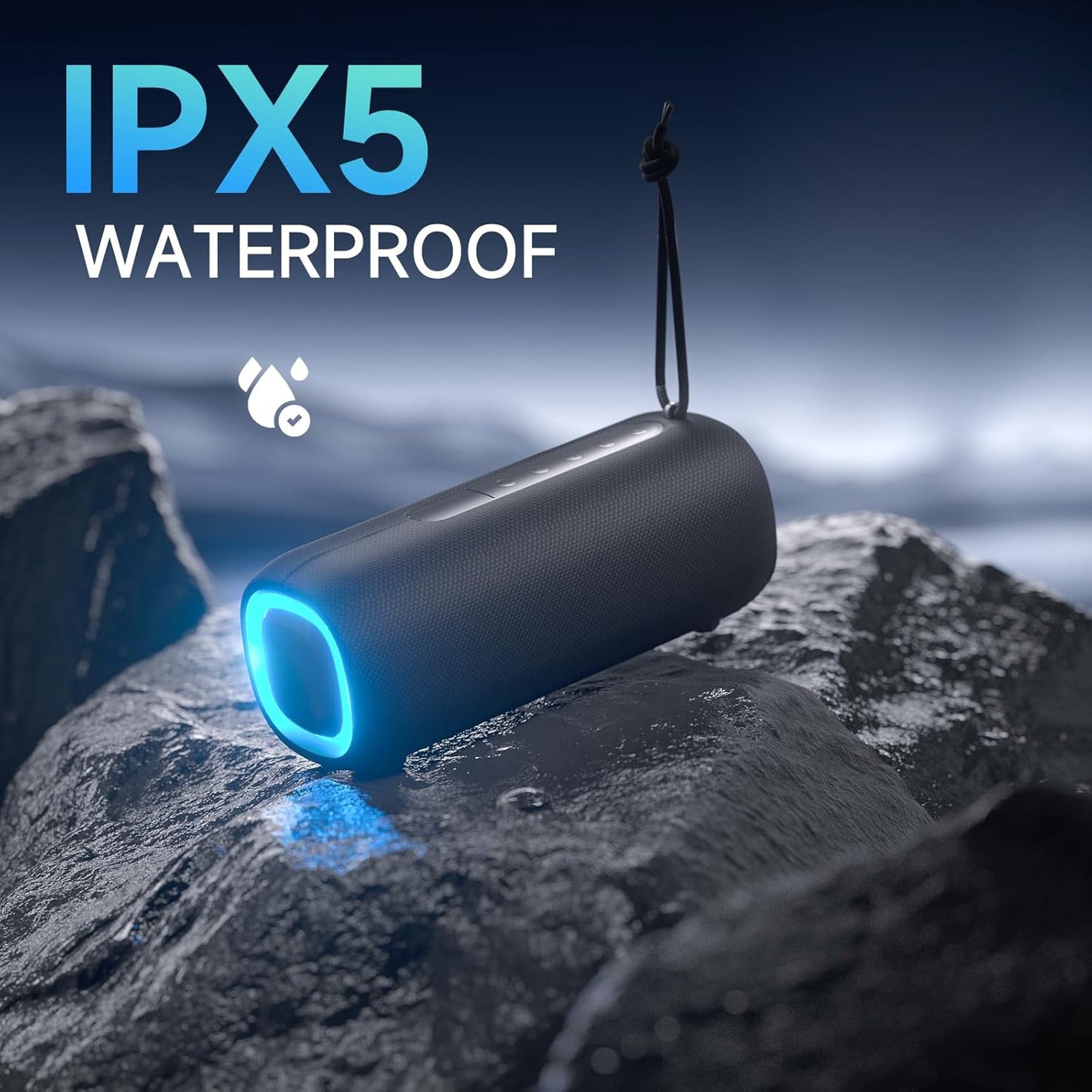 COOPERS IPX5 BT5.3, Portable Bluetooth Speaker, Wireless Bluetooth Speaker with Clear Loud Stereo Sound, Waterproof