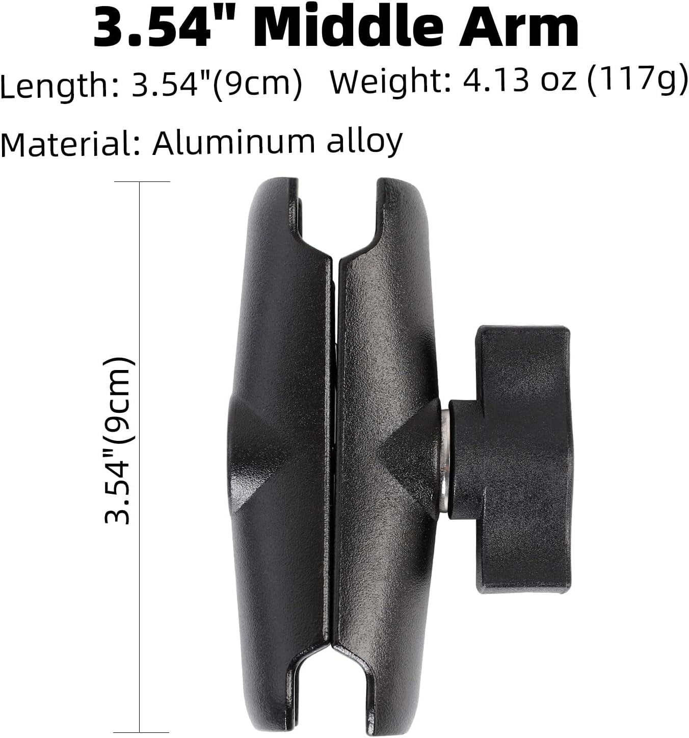 FPN 1" 1" (3.54" Aluminum Alloy Double Socket Arm Compatible with RAM Mounts B Size Ball Components, Fits Industry All