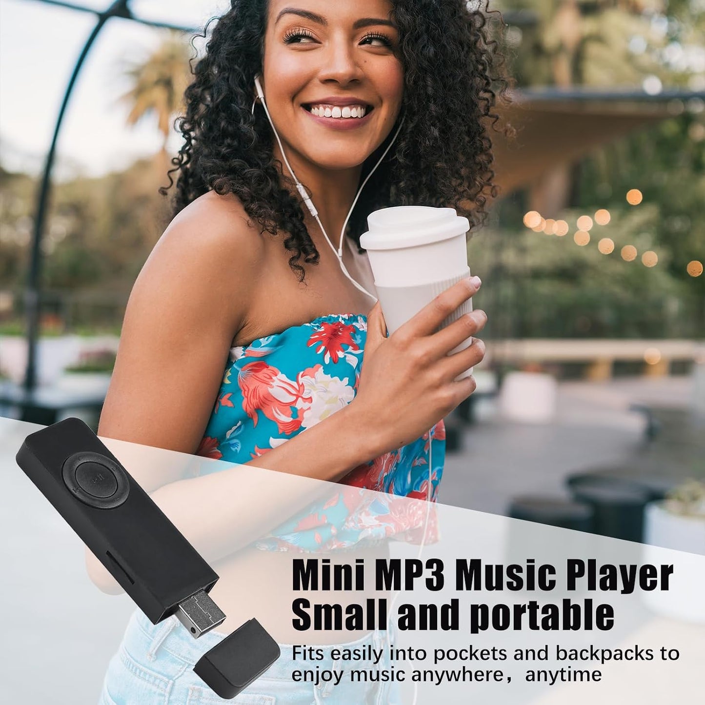 Flylin MP3 MP3 MP3 Headset USB Player, Digital Lossless Music Player HiFi Sound Music Player with for Students Kids