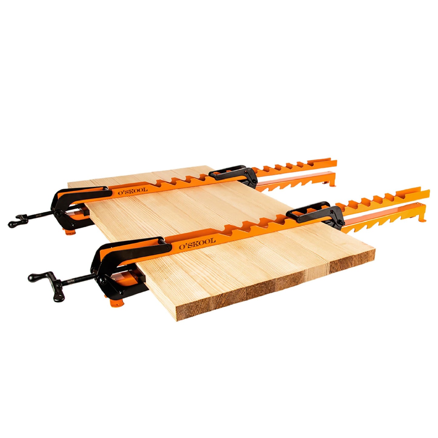 O'SKOOL 36 Inch Pressure Panel Clamps, 2 Pack 4-Way Steel Clamping System for Woodworking Panel Glue-Ups, Edge Gluing and Cutting Boards, CAV013