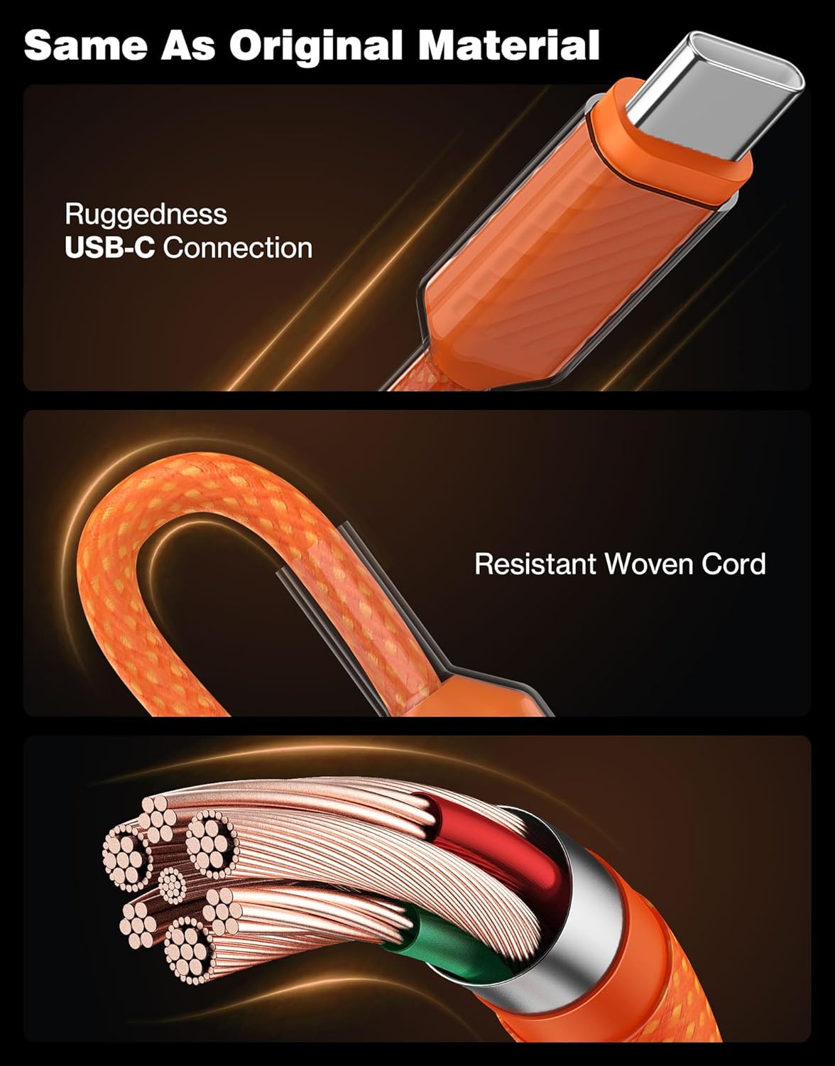 3ft 17/17e/Air/16/16e/15 USB C to USB C Braided Cable w/SIM Eject Tool, Car Play Charger Cord for Apple iPhone Pro Max