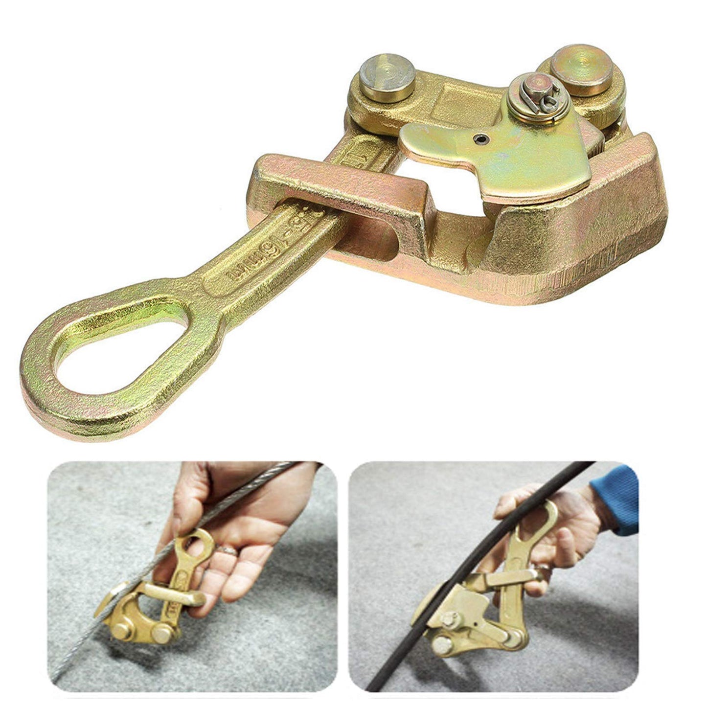 Wogoboo Cable Grip Wire Gripper Steel Cable Puller Tool for Wire Rope,Pulling 2204 Lbs(1 Ton)