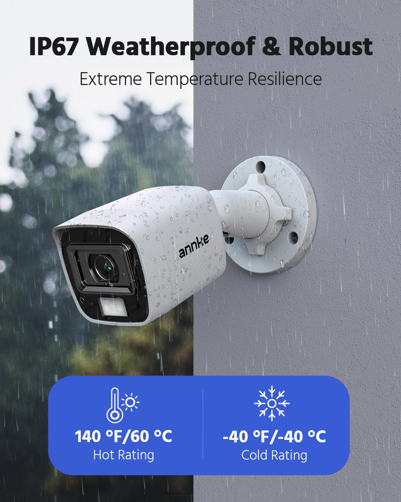 ANNKE 8CH 3K Lite Wired Security Camera System, H.265+ DVR with AI Human/Vehicle Detection, 4X 1080p CCTV Bullet Cams, Smart Color Night Vision for Outdoor Surveillance, IP67, No Hard Drive Disk