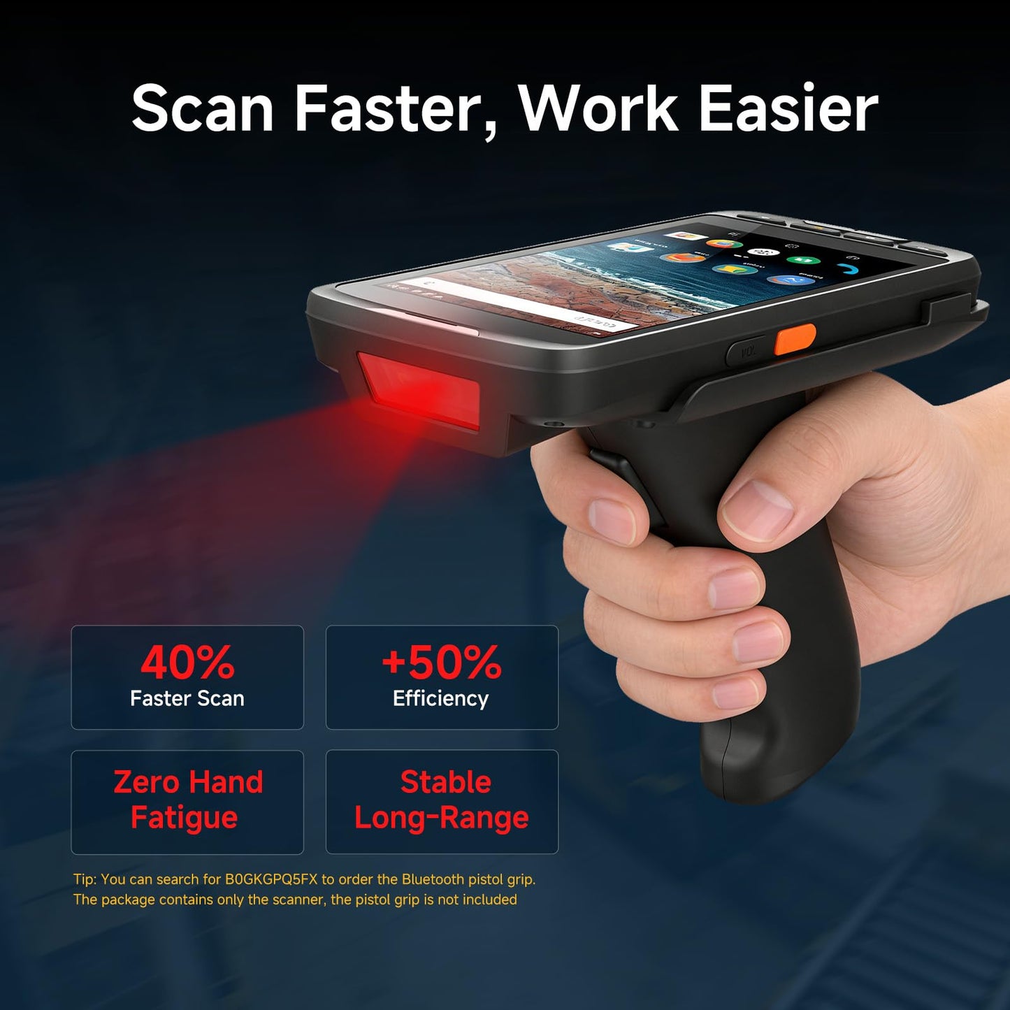Arrvel Android 15 Barcode Scanner T50C, Zebra SE4710 Rugged Handheld PDA, 5" Touchscreen Industrial Mobile Computer, IP65 Data Terminal w/4G LTE WiFi GPS, Inventory Scanner for Warehouse Logistics WMS