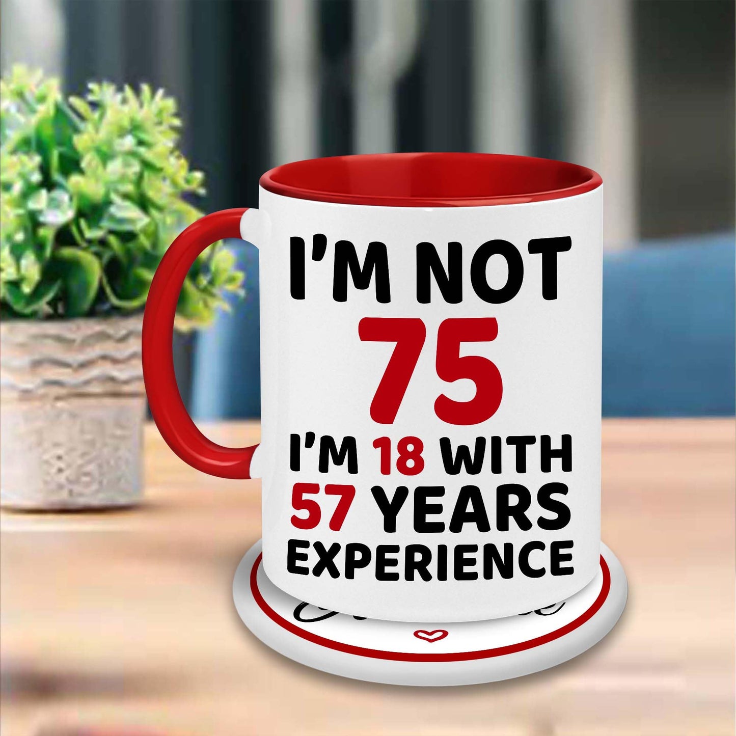 WHIDOBE 75th Birthday Gifts For Men, Women - 1950 Birthday Gift Set For Mom, Dad - 75 Years Old Birthday Gifts Coffee Mug And Coaster - 75th Birthday Gifts For Wife, Husband, Friend, Sister, Brother