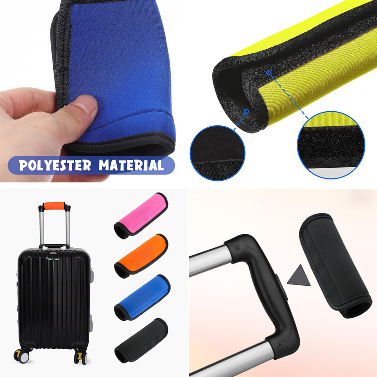 SquEqu 3 Pack Pull Up Bar Grips Dumbbell Grips Barbell Handle Grips Gymnastic Rings Grip Wrap Soft Buffer Cover for Pilates Bar Workout Bars Gymnastics Bar Fitness Exercise Bar Doorway Chin Up Bar