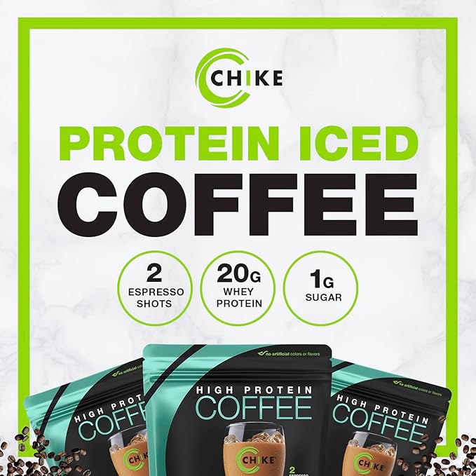 Chike Mocha Mint High Protein Iced Coffee, 20 G Protein, 2 Shots Espresso, 1 G Sugar, Keto Friendly and Gluten Free, 14 Servings (14.8 Ounce)