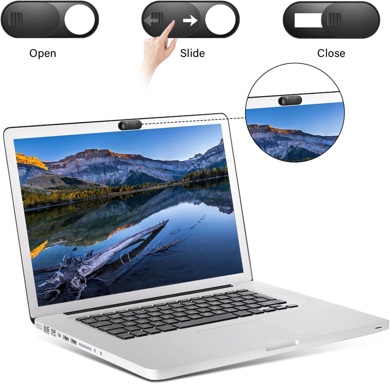 ZUCUCUC 6 Pack Laptop Camera Cover Slide, Camera Cover, Ultra Thin Webcam Cover Slide for Laptop, Desktop, PC, Tablet