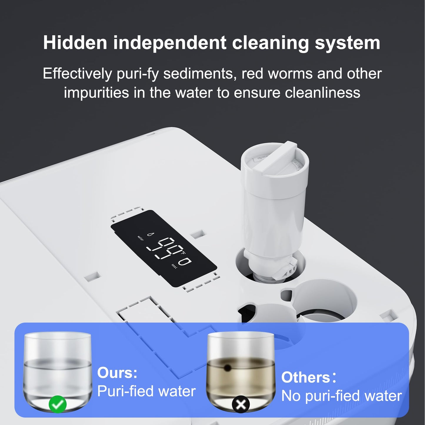 Smart Toilet with Auto Open/Close Lid for bedroom Heated Seat with Remote Control,Hidden Foam Shield, Multiple Cleaning Modes, Ambient Lighting,Soft Flush Feature Warm Water & Dryer
