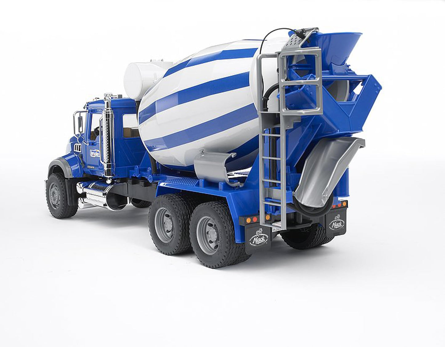 Bruder 02814 Mack Granite Concrete Mixer Truck, 1:16 Scale: Realistic Construction Toy with Rotating Drum & Crank Handle | Durable ABS Plastic for Indoor, Outdoor, Sand & Snow Play Ages 3+