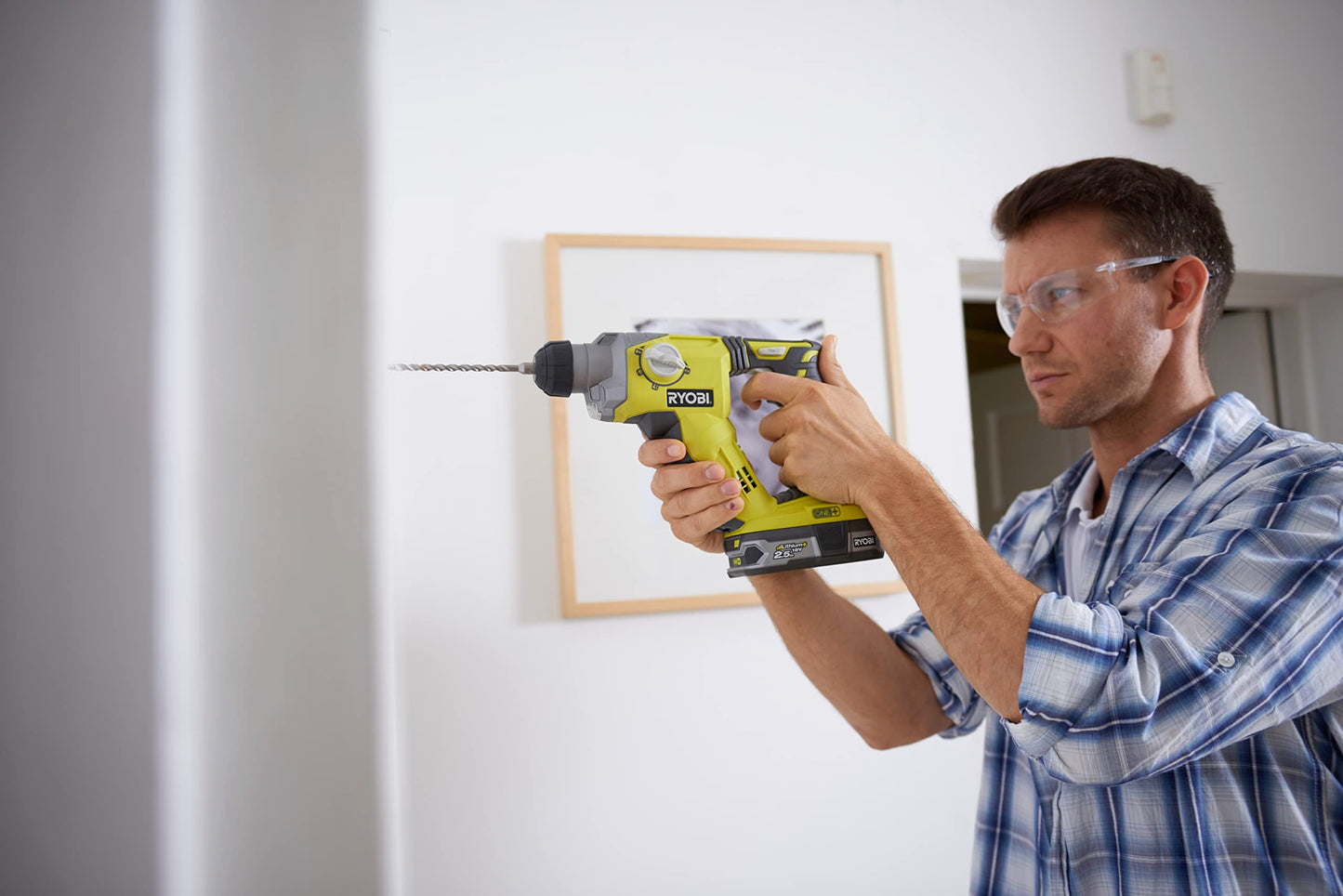 Ryobi R18SDS-0 ONE+ SDS Plus Cordless Rotary Hammer Drill (Body Only) - Hyper Green