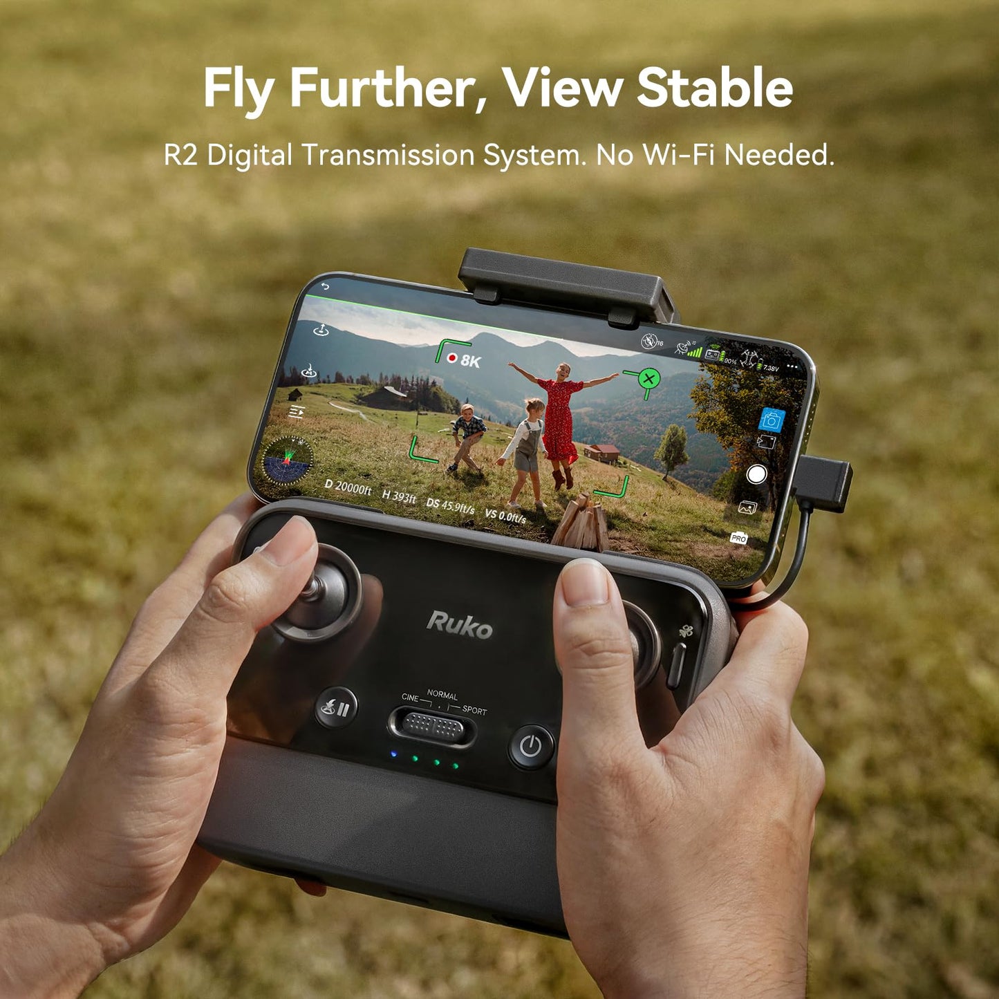 Ruko U11MINI 4K, Drones with Camera for Adults 4K Video 8K Photo, Under 249g, 3-Axis Gimbal, 20000ft FPV Transmission, AI Takeoff/Landing, Auto Return, GPS with Beeper, TOF, Beginner (96-Min Flight)