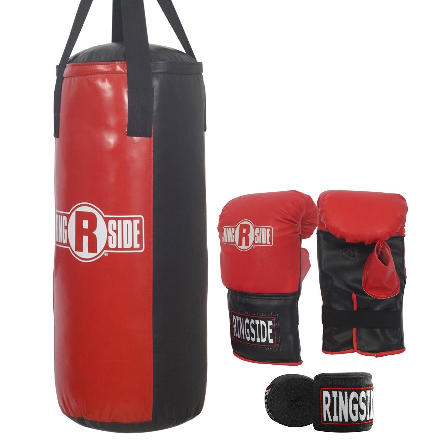 Ringside Youth 40 lb Heavy Bag Kit - Filled Kids Punching Bag Set with Boxing Gloves, Handwraps & Mounting Hardware for MMA, Kickboxing & Martial Arts Training