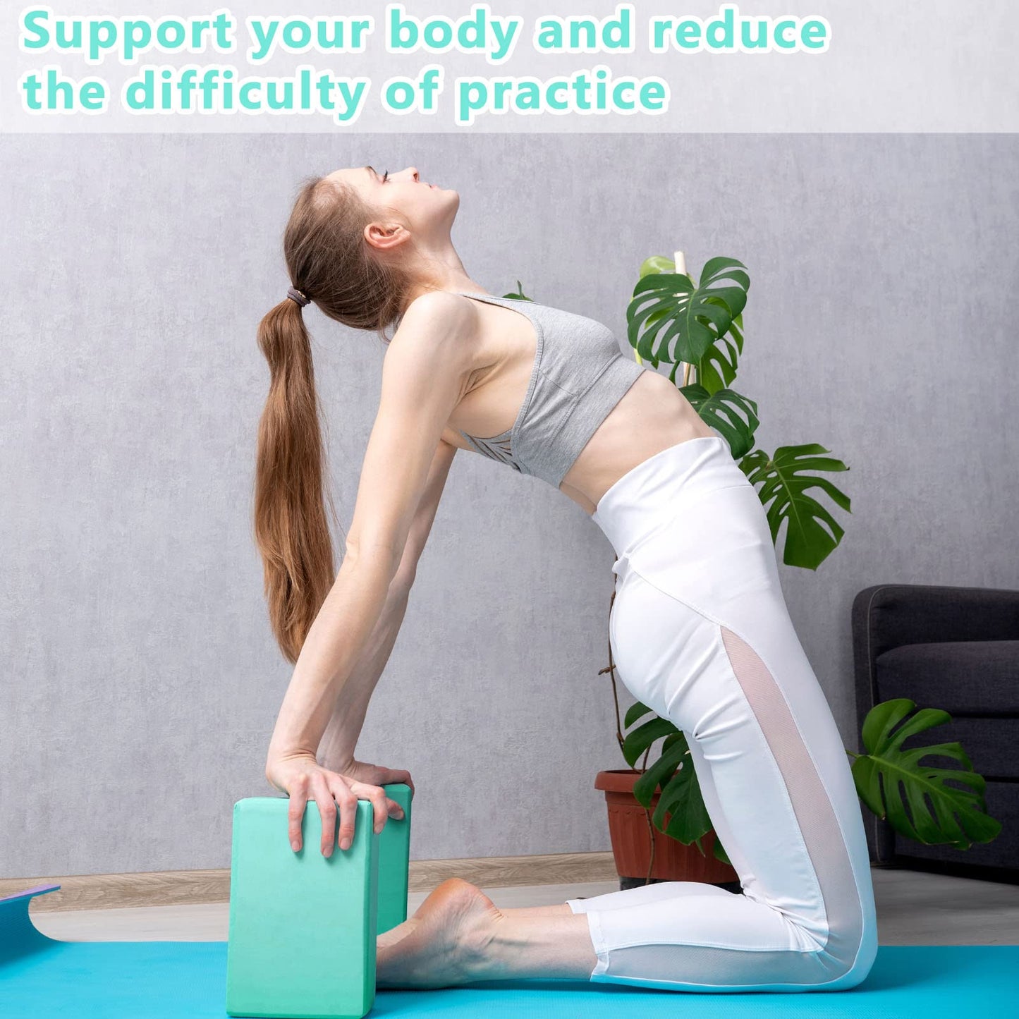 10 Pcs Yoga Blocks Bulk EVA Foam Blocks High Density Foam Brick Yoga Accessories, Improve Strength and Aid Balance and Flexibility, Supportive Soft Non Slip Surface for Pilates (Multicolor)