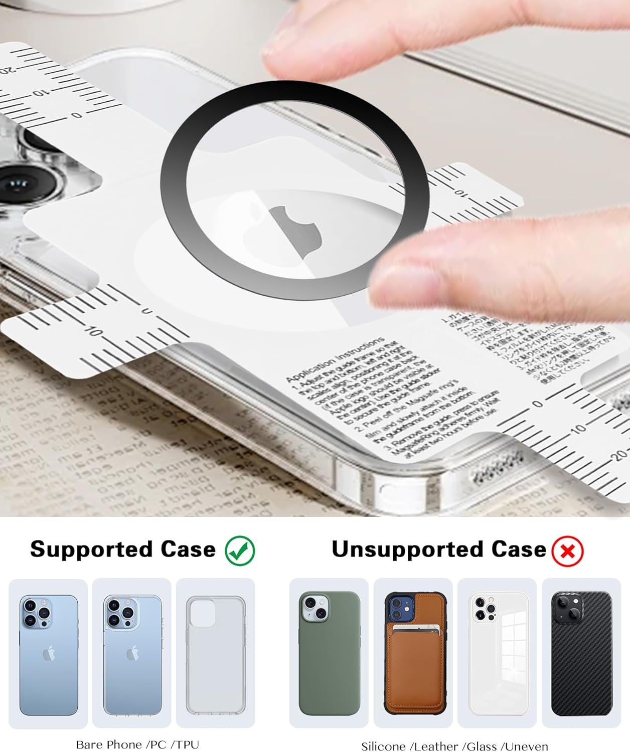 (10 Universal Metal Rings Compatible with Magnetic Sticker,Magnetic Ring for Phone Cases & Wireless Charging Black)