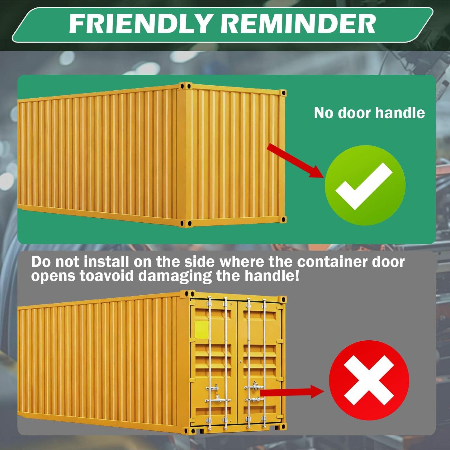 Trailer with Your Truck, the Container Trailer bar kit is Suitable for 20 'and 40' containers. The Newly Upgraded Split Design Makes it Easy to Store. Used for Parking Lots on Farms and ranches.