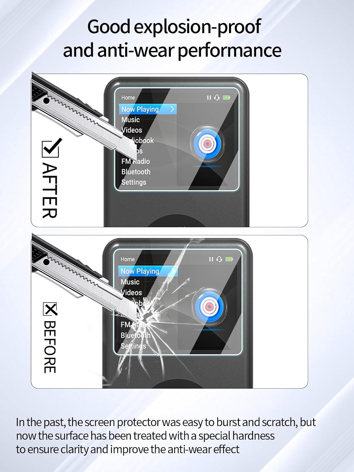 UYRUREL Y1 Mp3 3 Pack Screen Protector for Innioasis Player, High-definition Scratch Resistant Nanofilm Film,HD