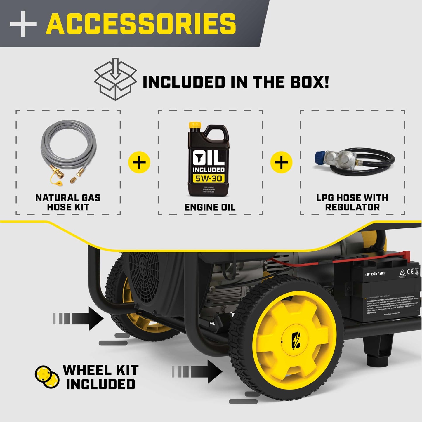 Champion Power Equipment 16,875-Watt Electric Start Tri Fuel Home Backup Portable Generator, Free 3-Year Warranty