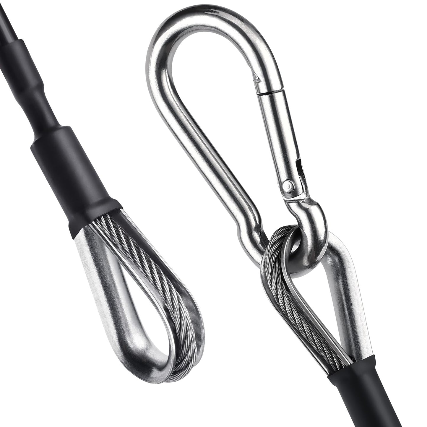 TOBWOLF 2PCS 10" Gym Extension Cable, Fitness Extension Rope Attachments Compatible with Home Gym Accessories, Replacement Gym Cables Machine Extension for LAT/Tricep Pull Down, Leg Extensions Machine