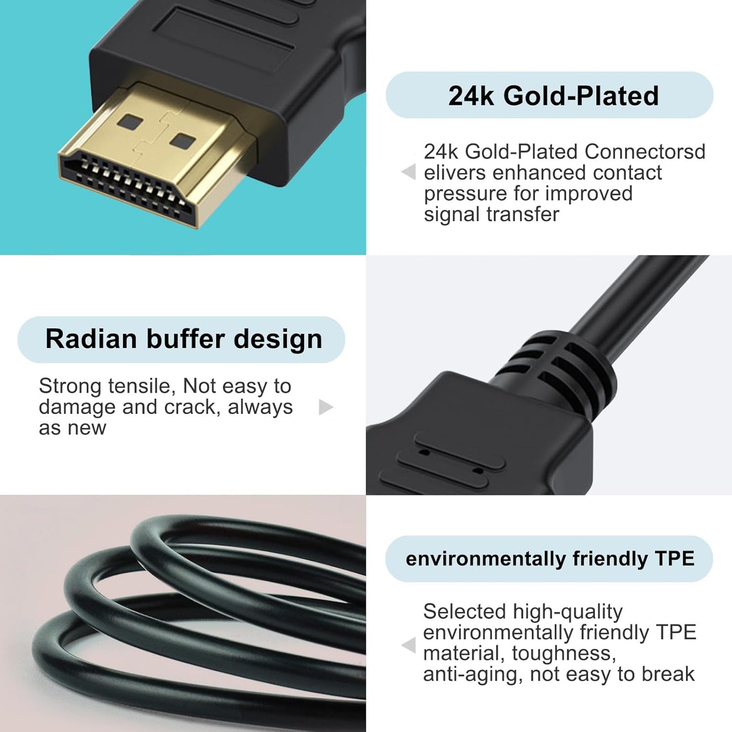 10Ft 8K 10K 4K PS5, PS4, High Speed HDMI Cable HDMI to HDMI Cord Fit for Samsung Smart TV, Sound bar, Sony Xbox One