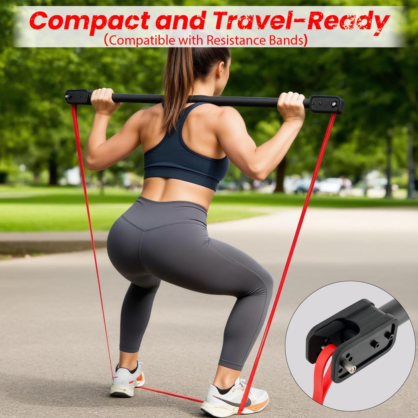 MARCHMARS Dumbbell Barbell Converter Bar, Adjustable Dumbbell Bar for Home Gym, Compatible with Most Dumbbells, All-Metal Dumbbell to Barbell Converter for Weight Lifting and Strength Training