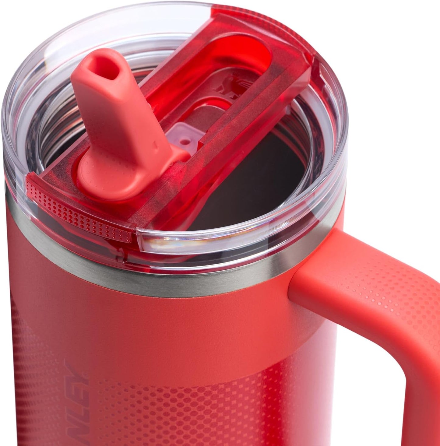 STANLEY Quencher ProTour 30 oz Tumbler - Leakproof Lid, Built-in Straw & Handle | Insulated Stainless Steel | Hot Coral Fade