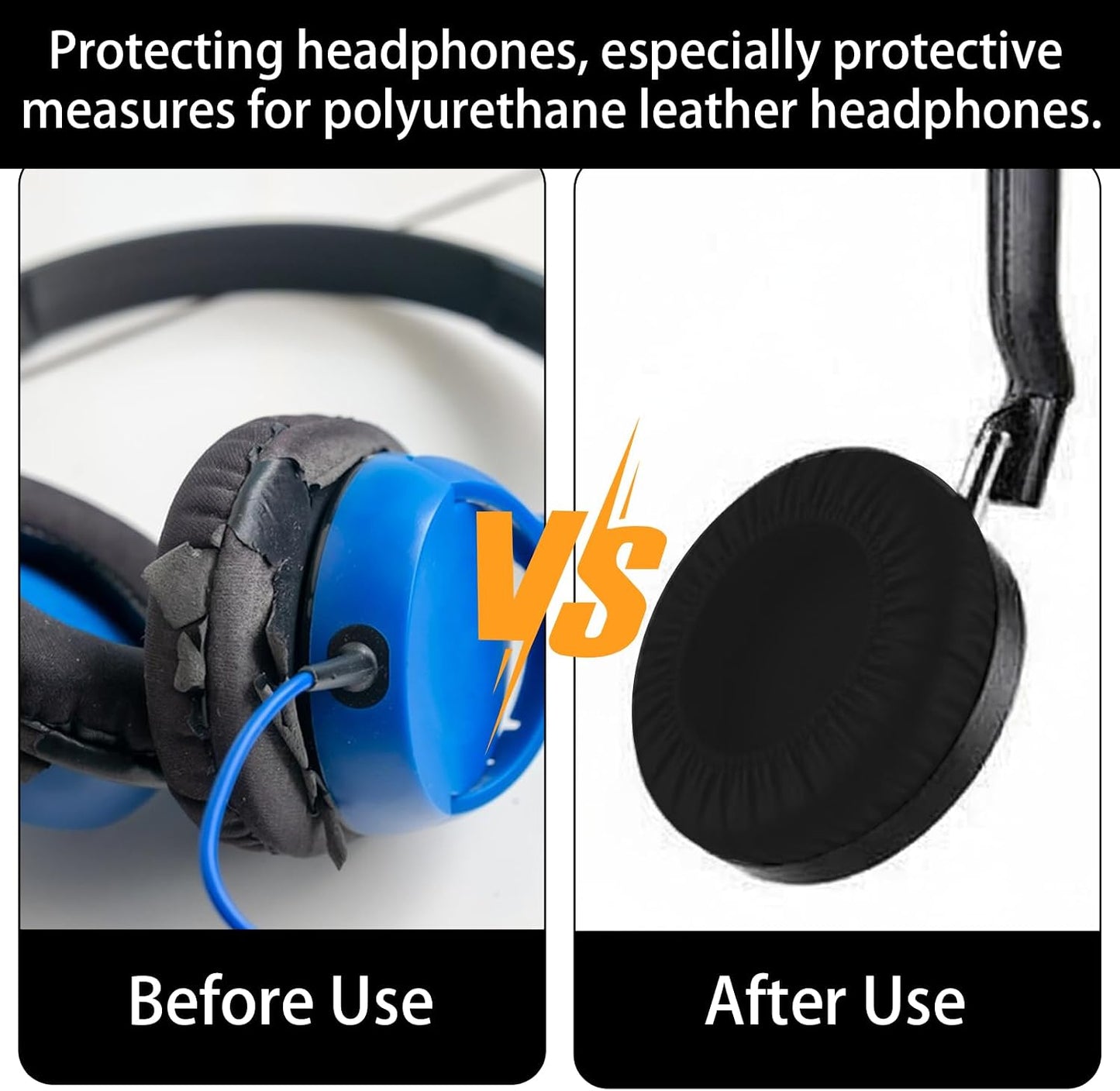 Xyembu 3 3.5" 4.3" Pairs Headphone Ear Covers, Washable Stretchable Earpad Cover, Fabric Headphone-Pads Covers