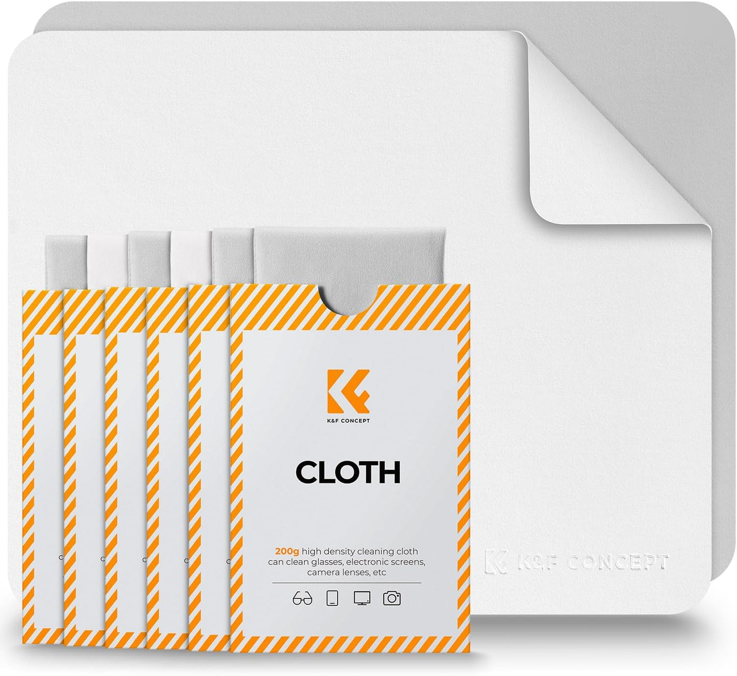 30 Pack Headset, K&F CONCEPT Lens Cleaning Cloth | Microfiber Cleaning Cloth | Glasses Cleaning Cloths | Eyeglass Lens