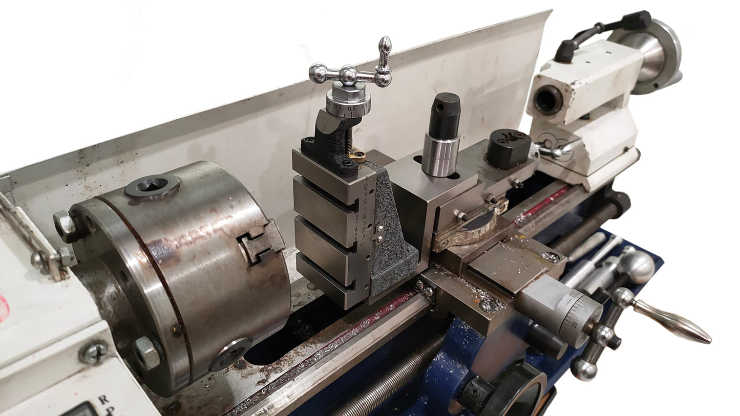 Mini Vertical Milling Slide Mounted on Z Type Angle Plate -Direct Fit for Mini Lathe Machine (Without Clamp & with Mini Vice 2")