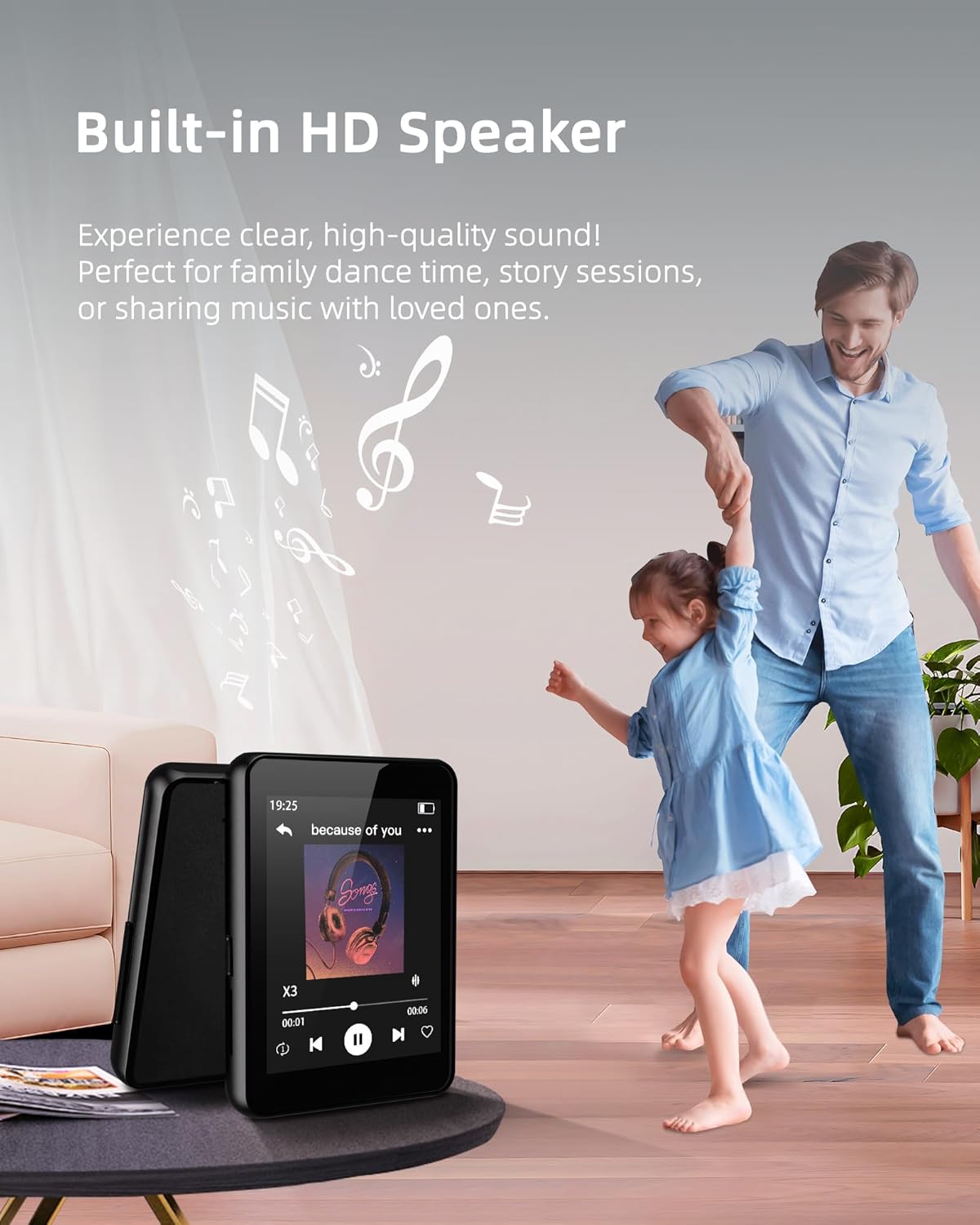 Luoran 64GB MP3 5.3, 2.4" Player with Bluetooth Portable Music Player Full Touchscreen with Speaker, FM Radio, Voice