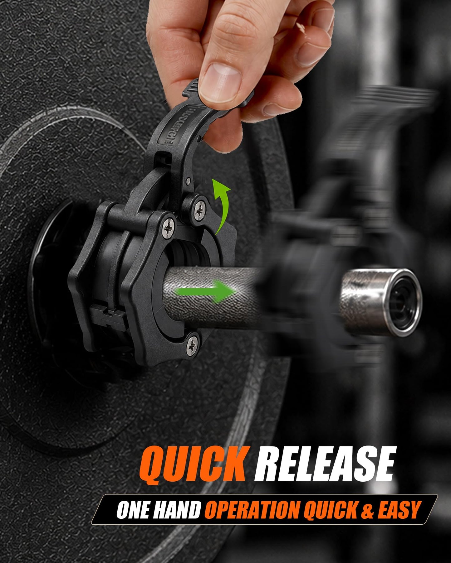 MAXRICH Ultra-Thin 1-Inch Barbell Clamps, Quick Release Weight Clips for 23–30mm Bars, Secure Barbell Collars for Home Gym