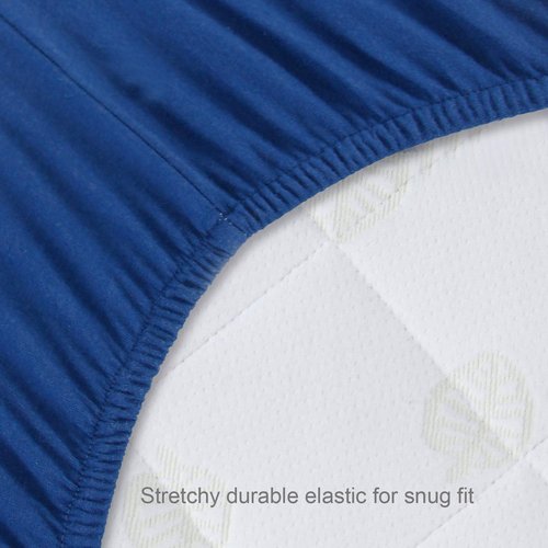 Biloban Crib Sheets - Fitted 2-Pack for Standard Crib Mattresses | Neutral Grey & Navy, 52” x 28”