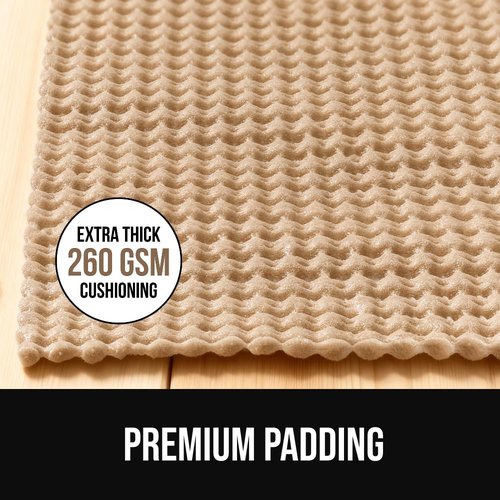 GORILLA GRIP Premium Rug Gripper Pad - Extra Thick 8x10, Breathable & Slip Resistant for Hardwood Floors - Beige