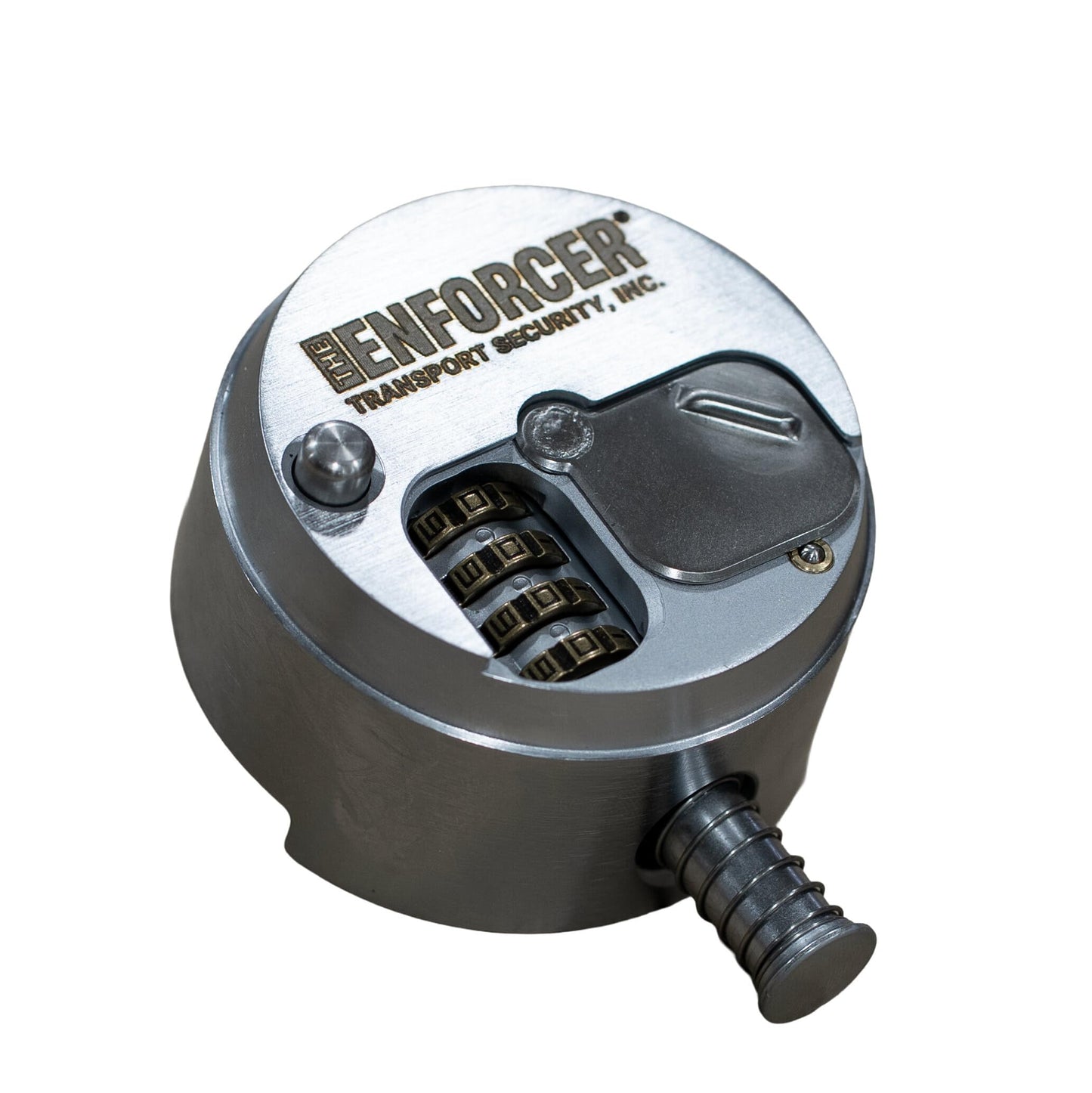 ENFORCER ABLOY SR400 Combination Puck Lock - Keyless Hidden Shackle Padlock, Resettable 4-Dial, Hardened Steel Body, 2-7/8 Inch - Heavy Duty for Shipping Containers, Trailers, Storage & Job Site Boxes
