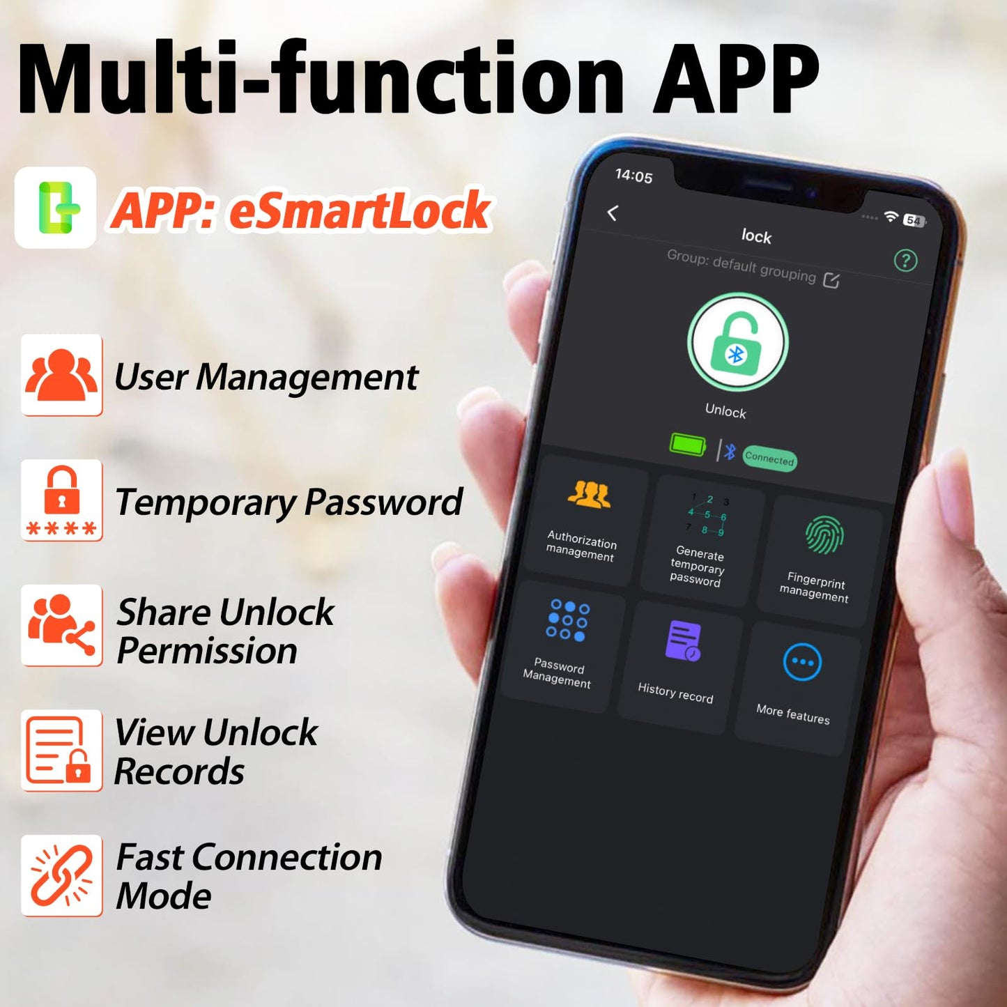 Eseesmart Fingerprint Locker Lock with Code, Combination Padlock Smart Fingerprint Biometric Keyless Combo Lock Waterproof for Outdoor Fence Gate Shed Gym School Locker Storage