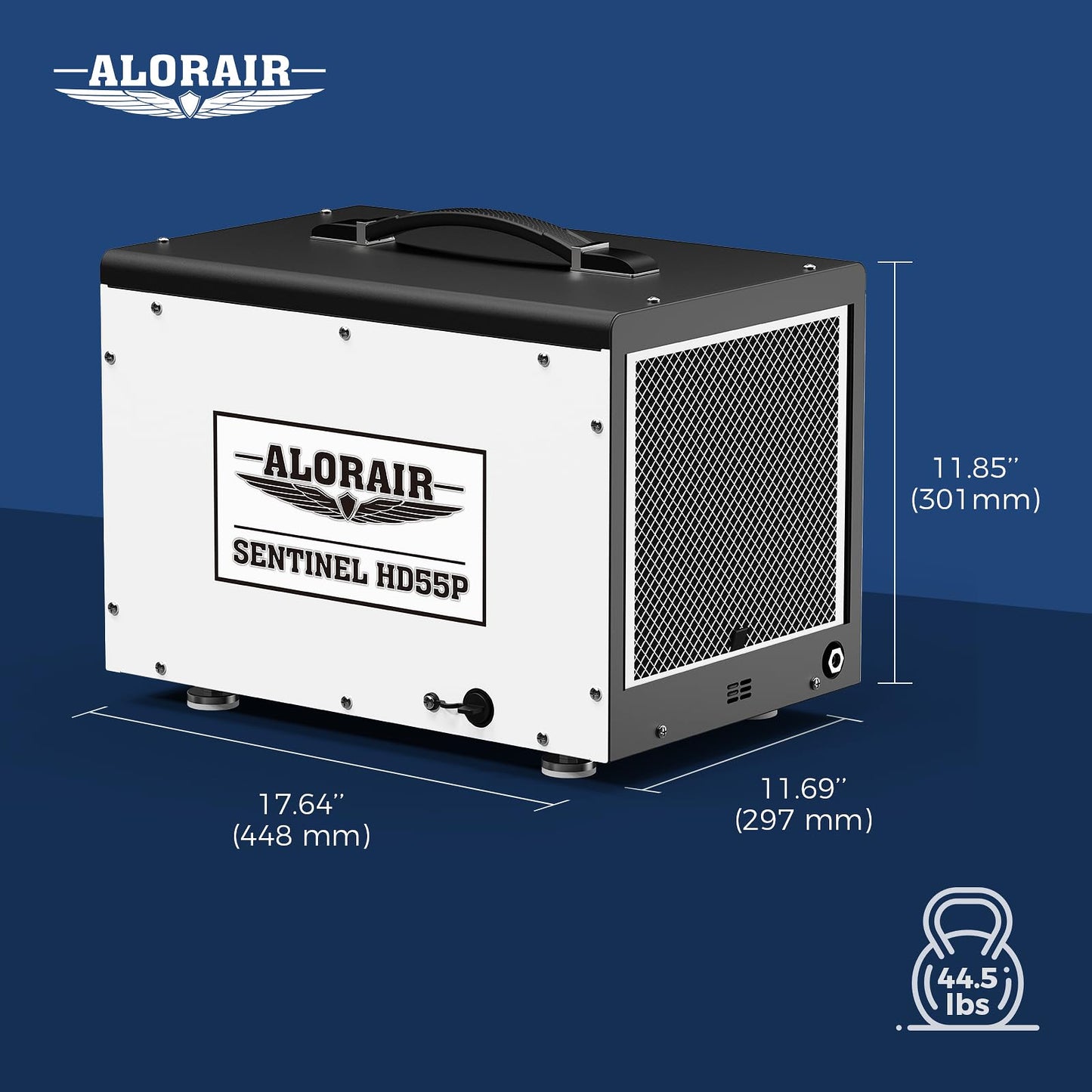 ALORAIR 120 PPD Crawl Space Dehumidifier with Pump, Commercial Basement Dehumidifier with Drain Hose, Compact Portable Auto Defrost Dehumidifier for Crawlspace and Under-House Use