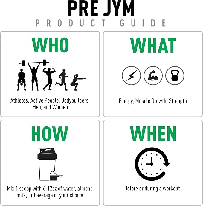 JYM Supplement Science Pre JYM Rainbow Sherbet Pre Workout Powder for Men & Women, BCAAs, Nootropics, Creatine HCI, Citrulline, Beta-Alanine, Betaine, Taurine, Huperzine, 30 Servings
