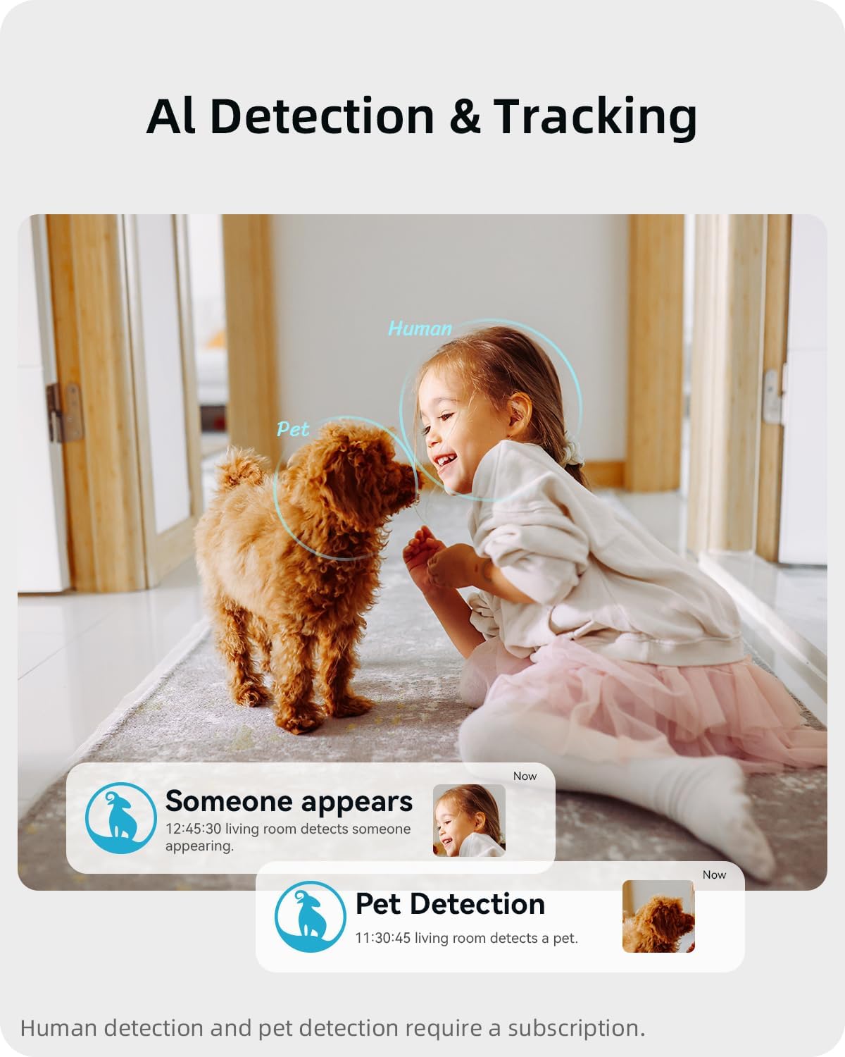 blurams 2K, 360-degree 2-Way Security Camera Baby Monitor Dog Camera for Home Security w/Smart Motion Tracking, Phone