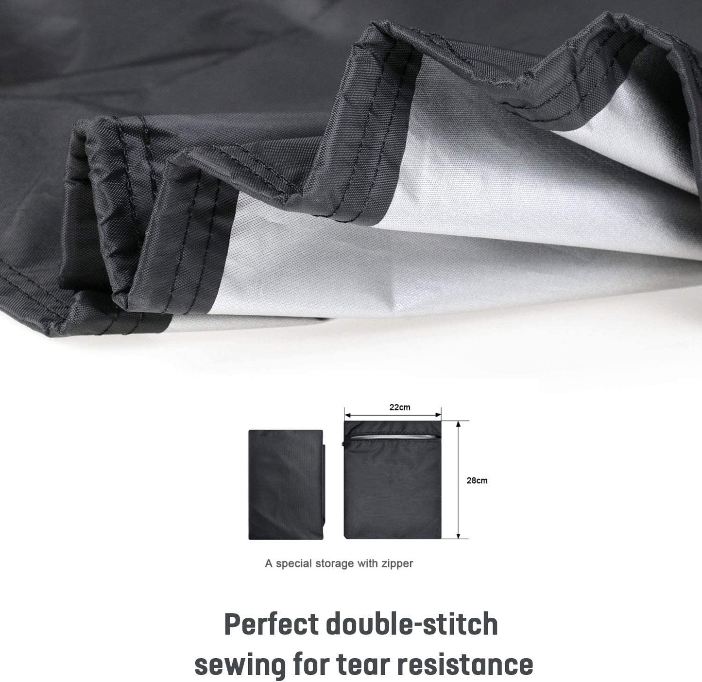 POMER Treadmill Covers, Dustproof Waterproof Non-Folding Running Machine Protective Cover with Zipper - Ideal for Indoor Outdoor Home Treadmill Use (Size L: 85x38x75 inch)
