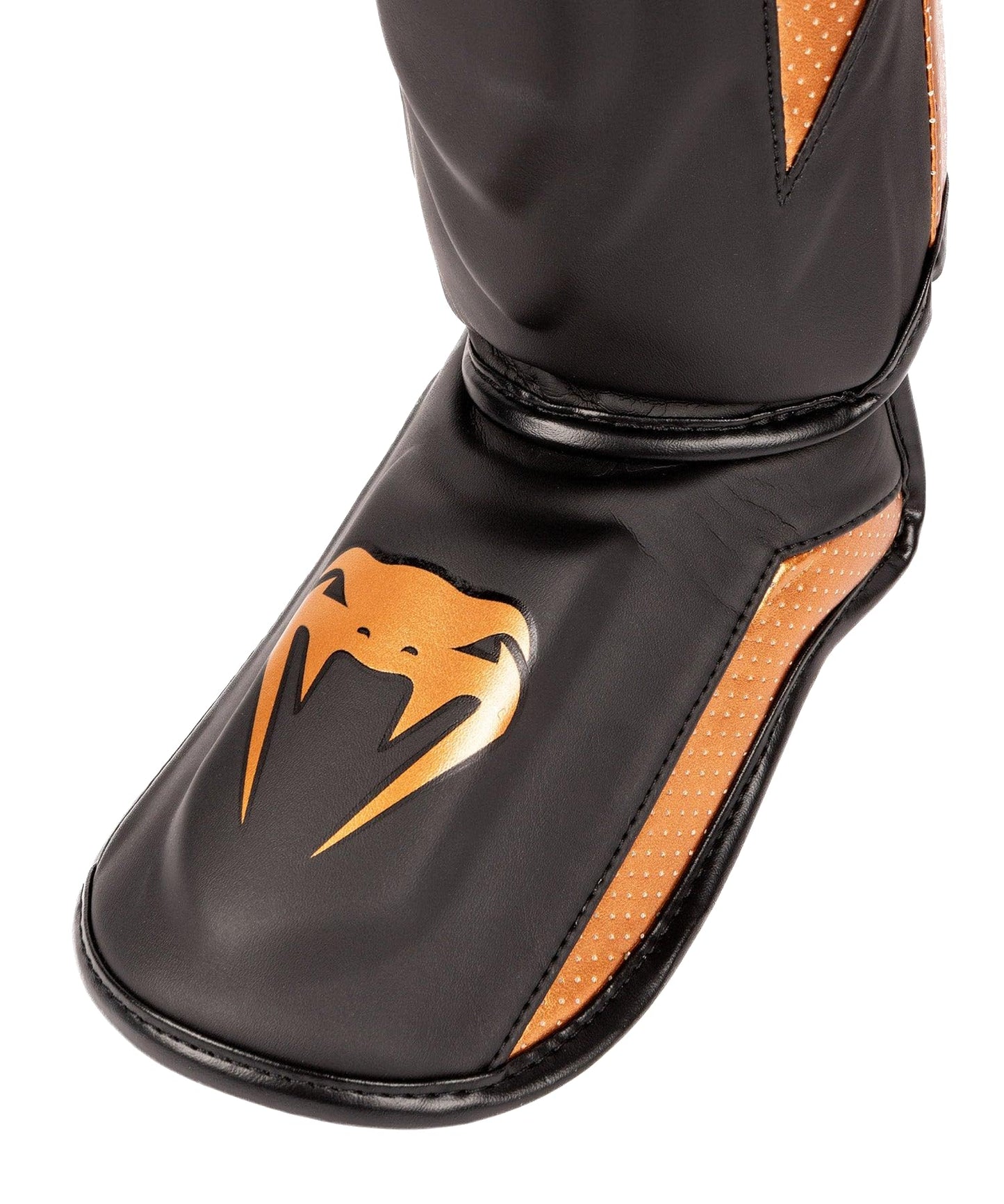 Venum Elite Evo Shin Guards-Black/Bronze - L