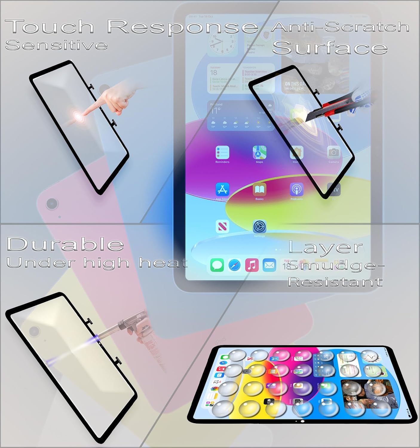 10th (10 2022) /A16 (2025) A2696 A2757 A2777 A3162 |A3354 A3355 A3356 10.9" for iPad Generation Gen Screen Repair