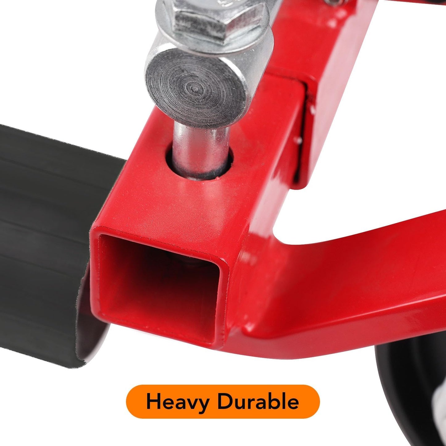 GarveeTech 2 Pcs Car Wheel Dolly with Hydraulic Tire Jack, 1500 LBS Capacity Trailer Dolly for Vehicle Positioning for Truck RV Trailer, Red