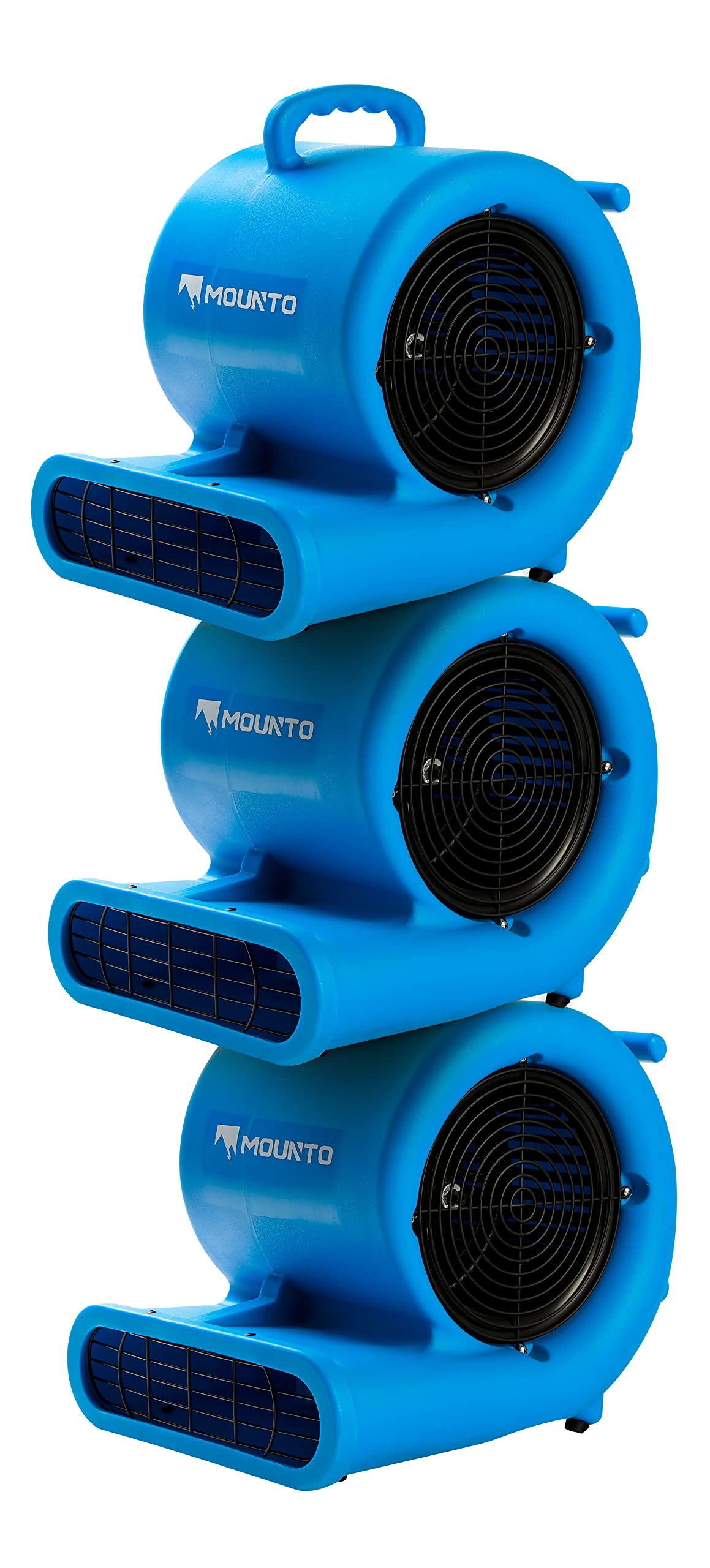 Mounto 1/3hp Air Mover 2000cfm Carpet Dryer Blower Floor Drying Fan - 3-Speed Air Mover w/Dual GFCI Outlet, 25ft Power Cord for Drying, Cooling, Air Circulation