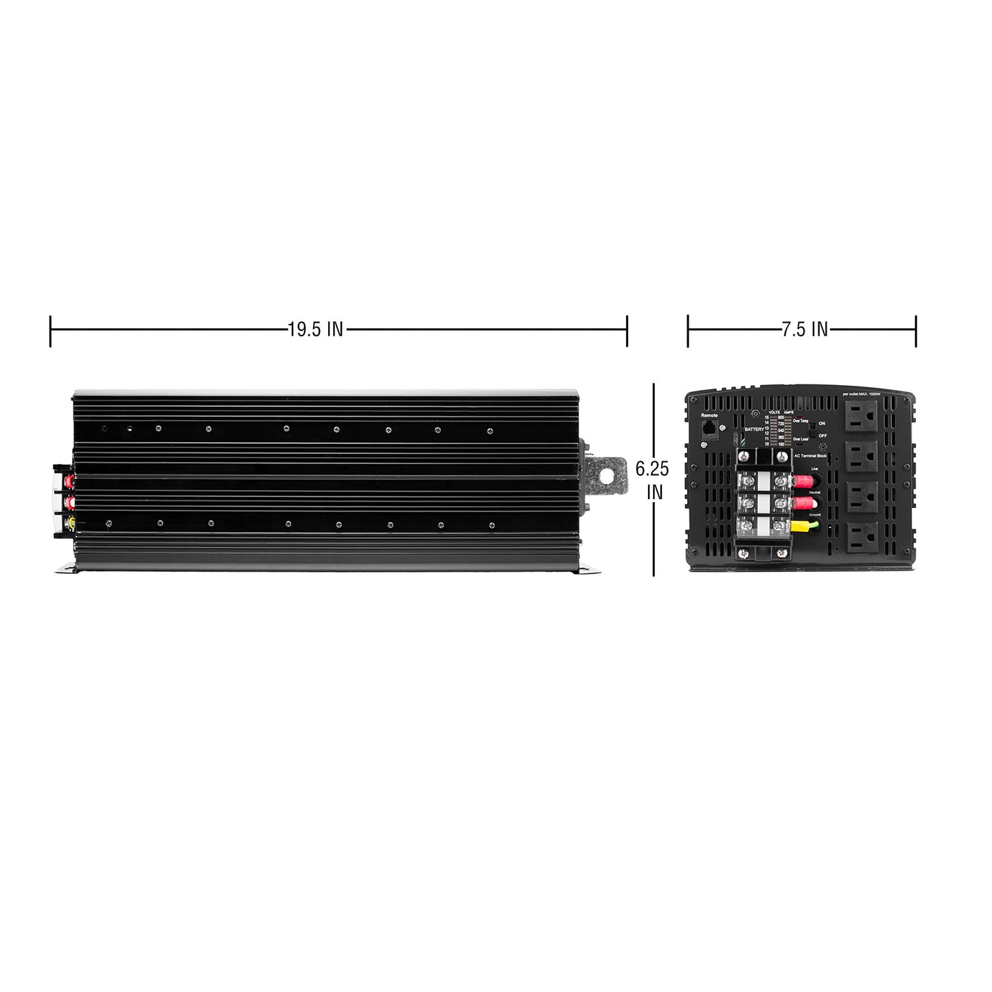 Wagan EL3746 12V 8000 Watt Power Inverter with Remote Control, 16000 Watt Surge Peak, Proline 12 Volt Power Converter for Home RV Camping Van Life Off Grid