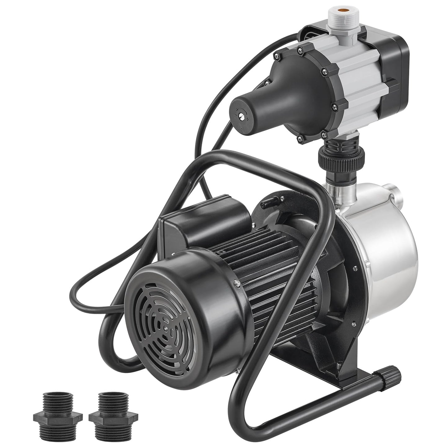 VEVOR 1HP Shallow Well Pump Portable, 1380 GPH Garden Jet Pump with Automatic Controller, 145 ft Head Stainless Steel Sprinkler Booster Pumps, for Garden Lawn Irrigation System, Water Transfer