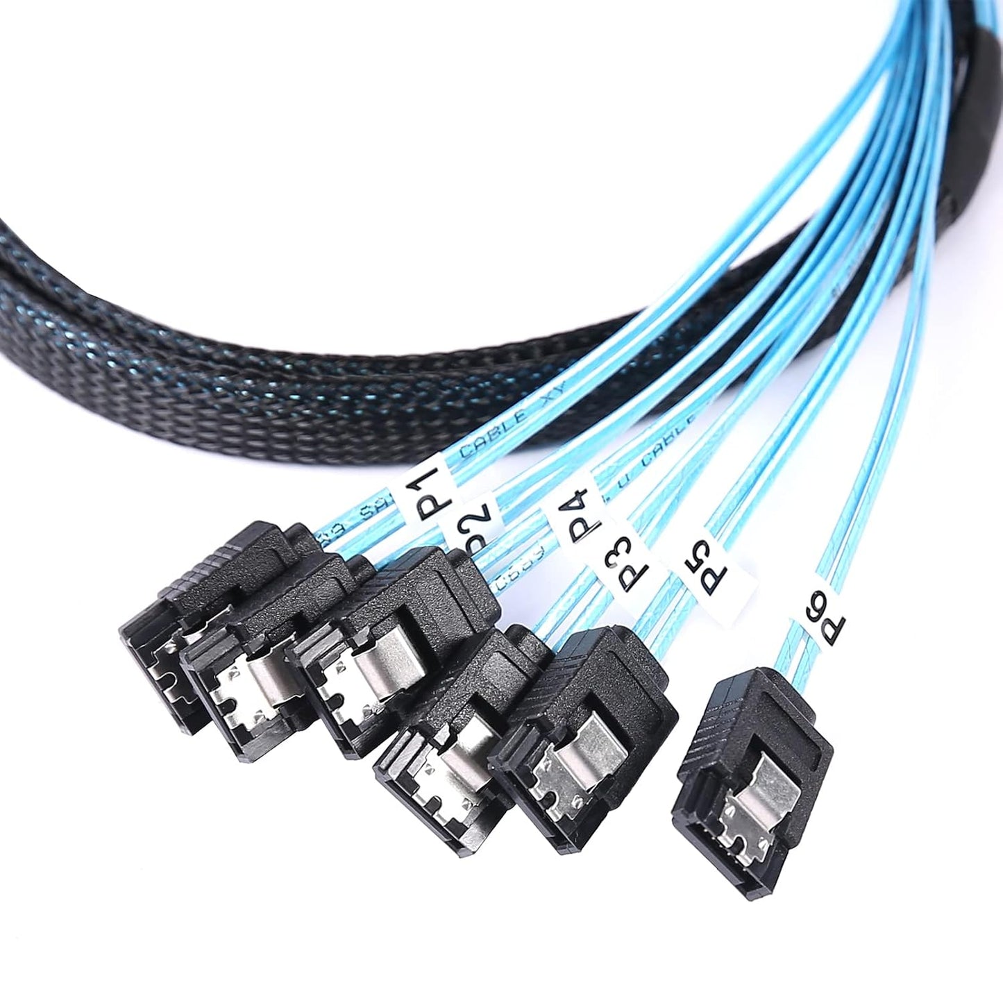 Cable-0.5M, 6Pcs/Set-6Gbps-Sata (1.6FT) ADCAUDX SATA-III HDD-SSD Data-Cable Thin Replacement for Bitcoin