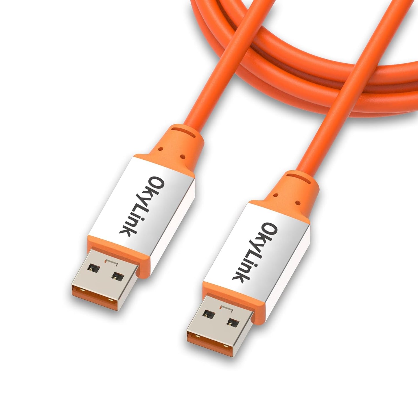 5ft (1.5M) 3.2 2 10Gbps OkyLink USB Gen A-A Male to Male Cable - High Speed, Orange Cable