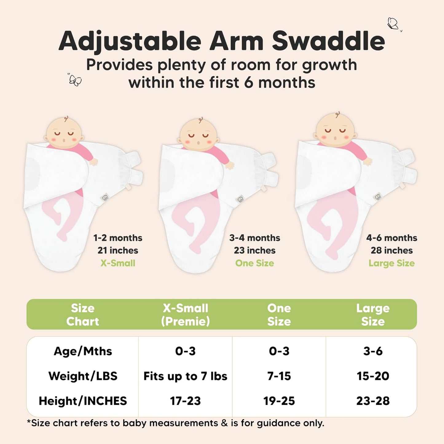 Organic Baby Swaddle Sleep Sacks by [Brand Name] - Soft & Snug for Newborns 0-3 Months | 3-Pack in Sage